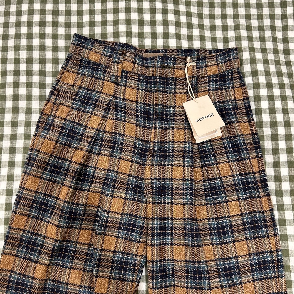 Mother Plaid Trousers